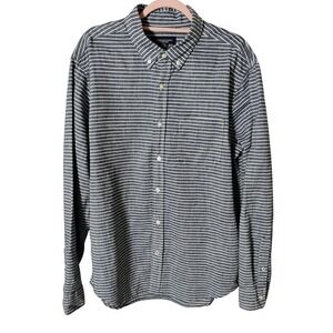 American Eagle Outfitters Men's Striped Long Sleeve Button Down‎ Shirt, Size L